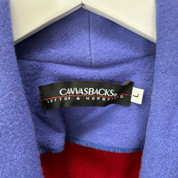 Vintage Canvasbacks Lutton Horsfield Wool Jacket Size L Red Purple Wearable Art - Picture 3 of 5